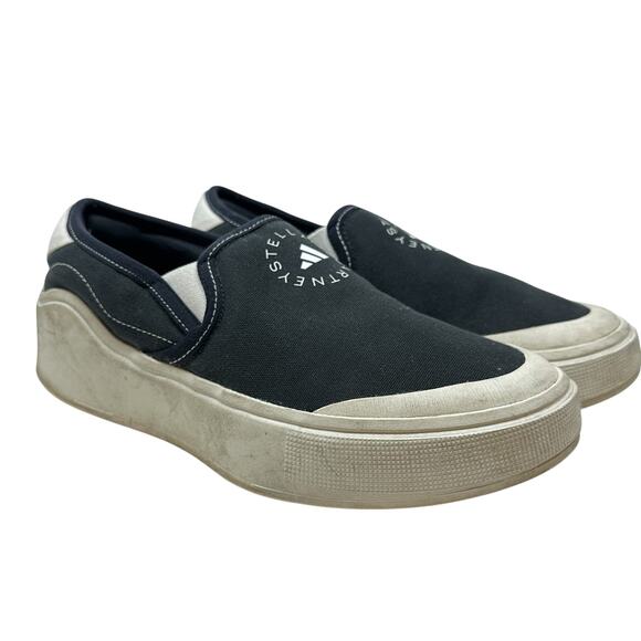 Adidas by Stella McCartney Court Slip-On Shoes Sneakers Platform Black Size US 9 - Picture 1 of 12